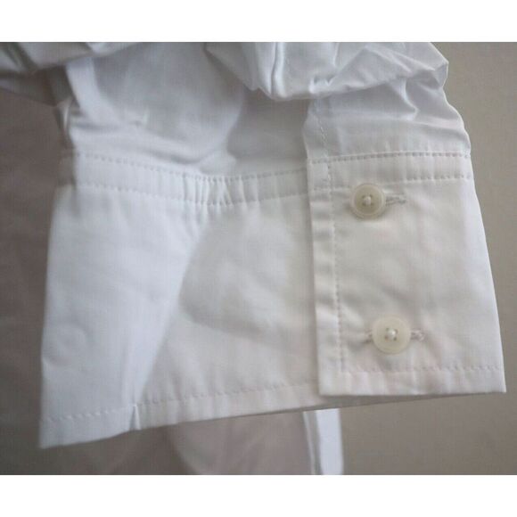 Derek Lam 10 Crosby Women's Sz 2 White Marley Button-Front Ruched L/S Shirt - Picture 10 of 10